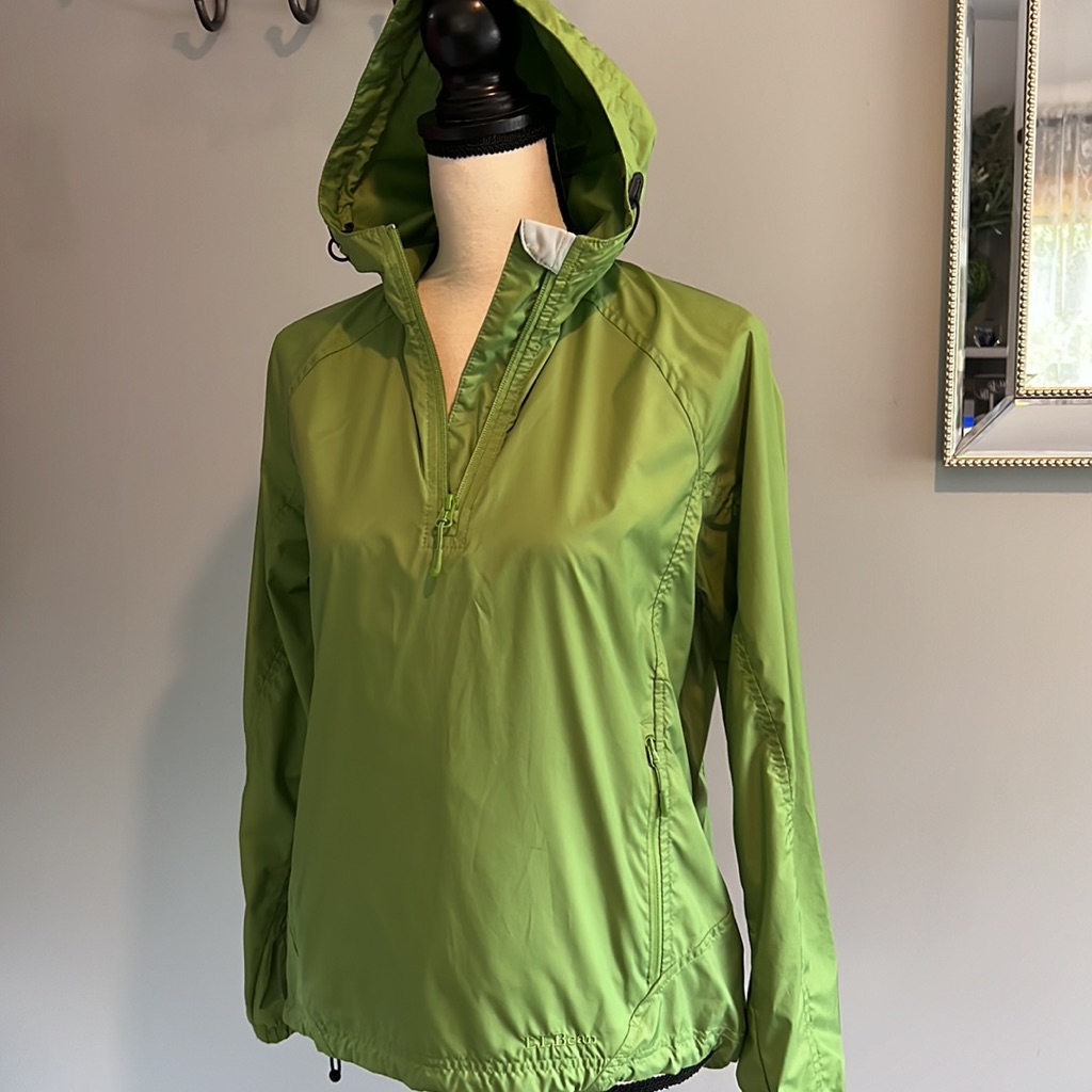 Ll Bean Pullover Rain Jacket Euc